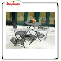 anti-rouille Mesh acier jardin bistro ensemble en acier maille table et chaise meubles